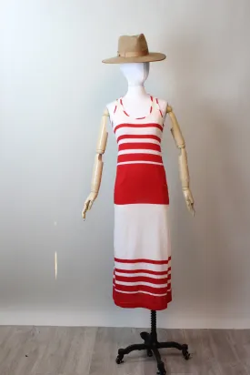 1970s MISS DIOR striped cotton dress xs small | new spring summer