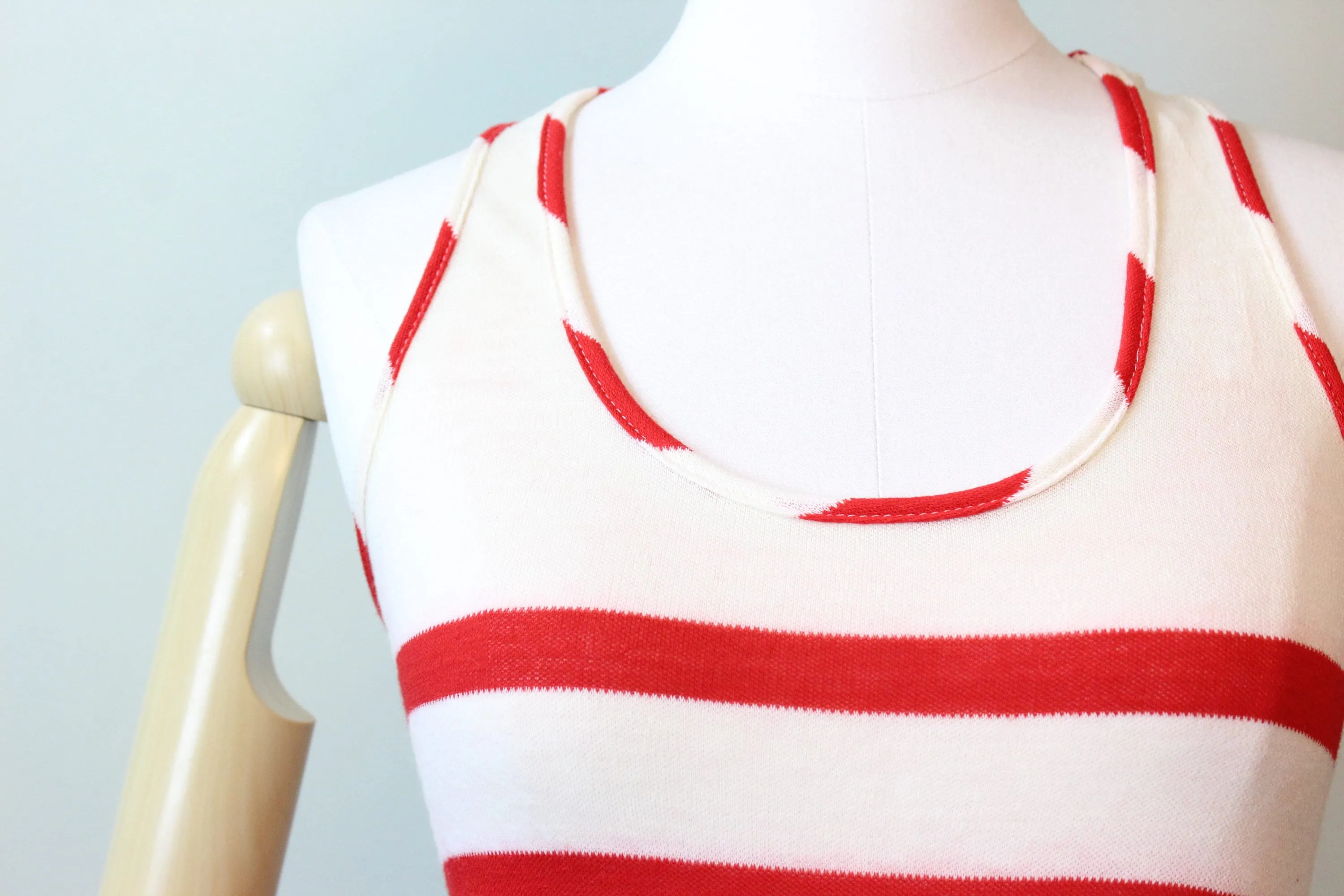 1970s MISS DIOR striped cotton dress xs small | new spring summer