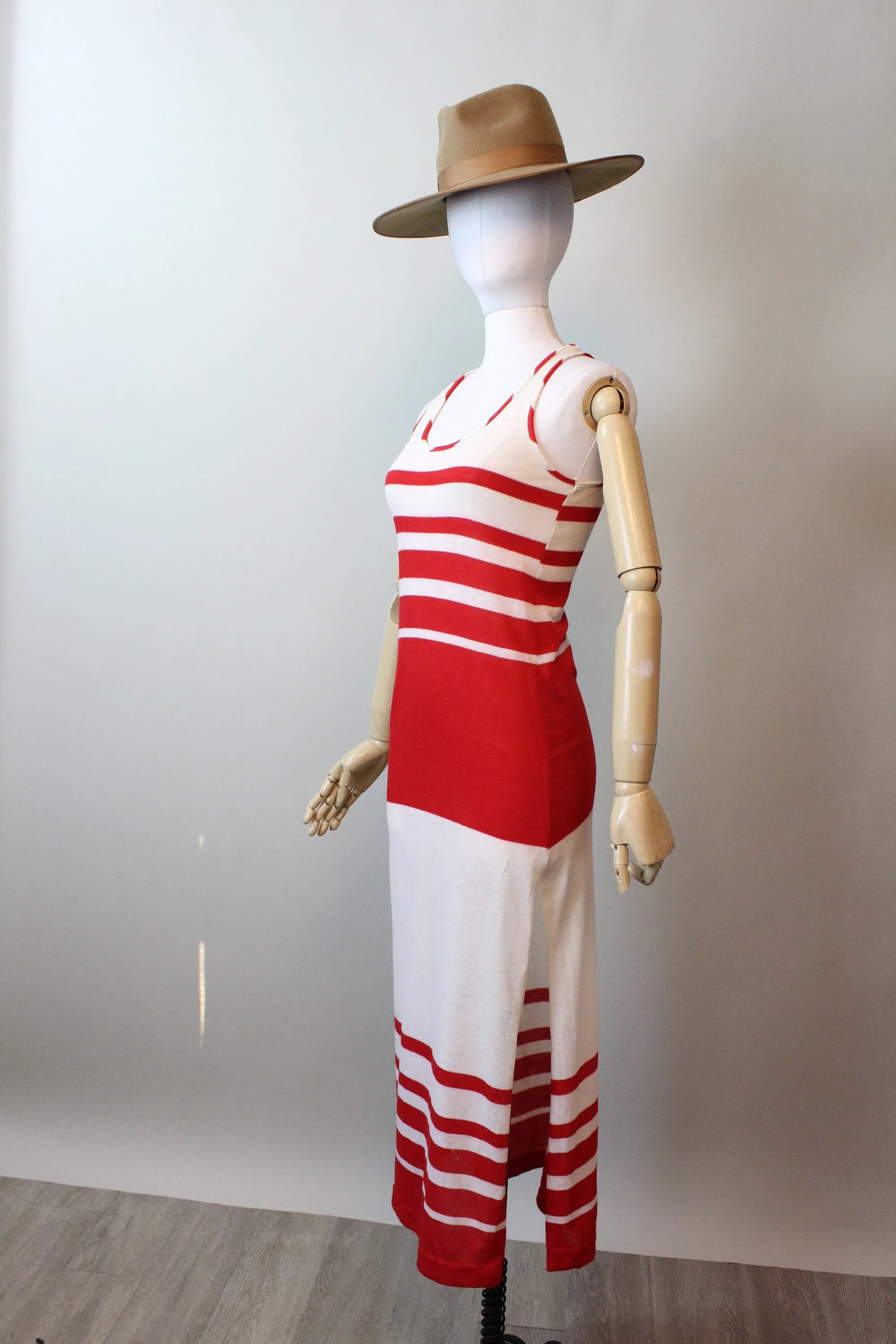 1970s MISS DIOR striped cotton dress xs small | new spring summer