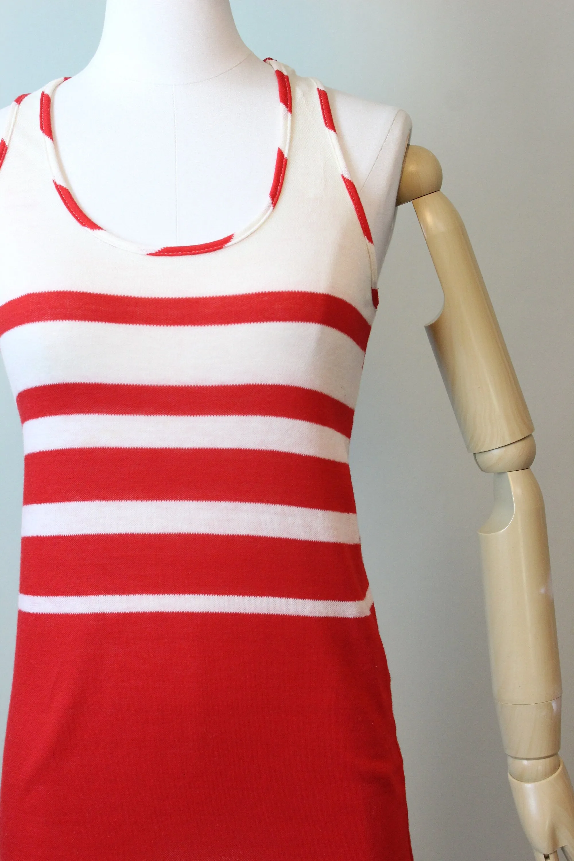 1970s MISS DIOR striped cotton dress xs small | new spring summer