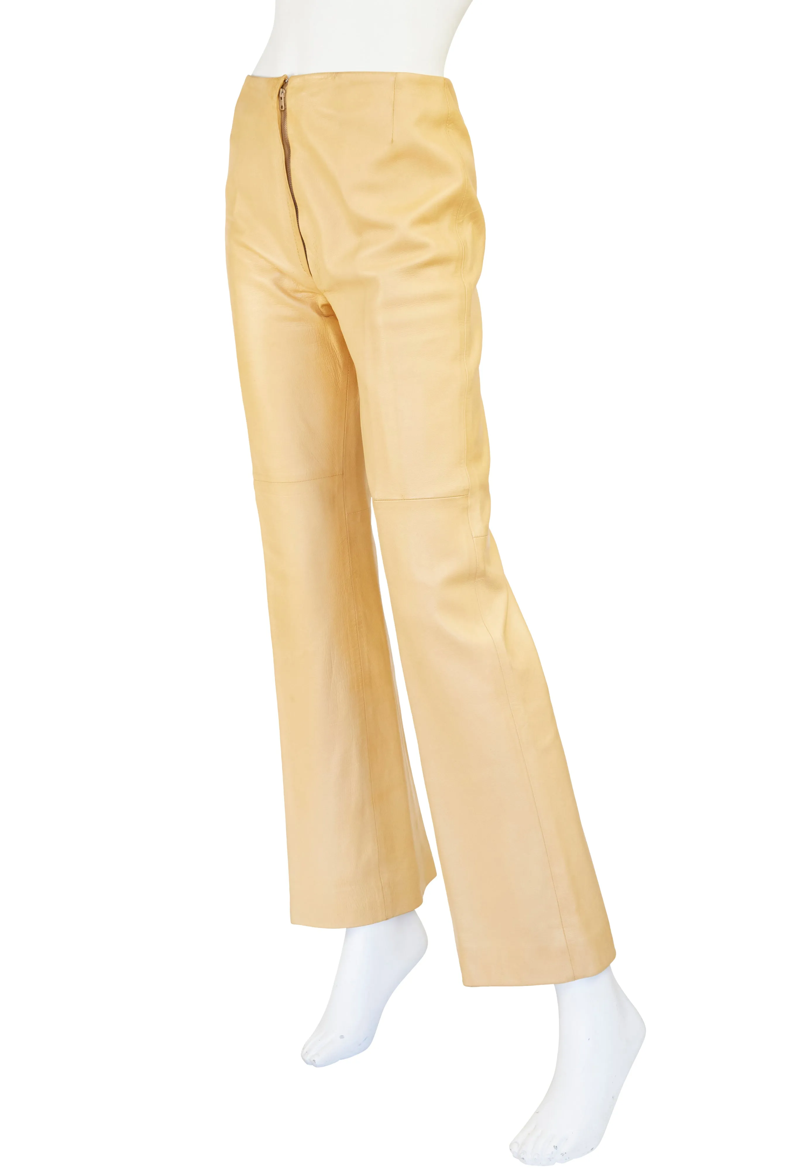 1970s Supple Tan Leather Pants
