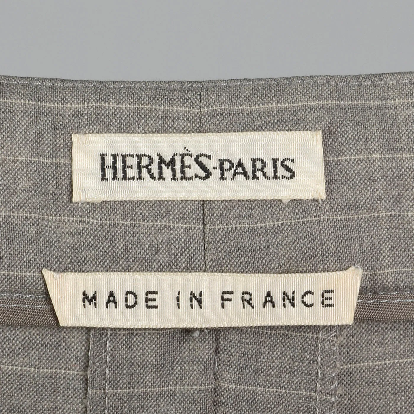1990s Hermès Wool Pants in Heathered Gray