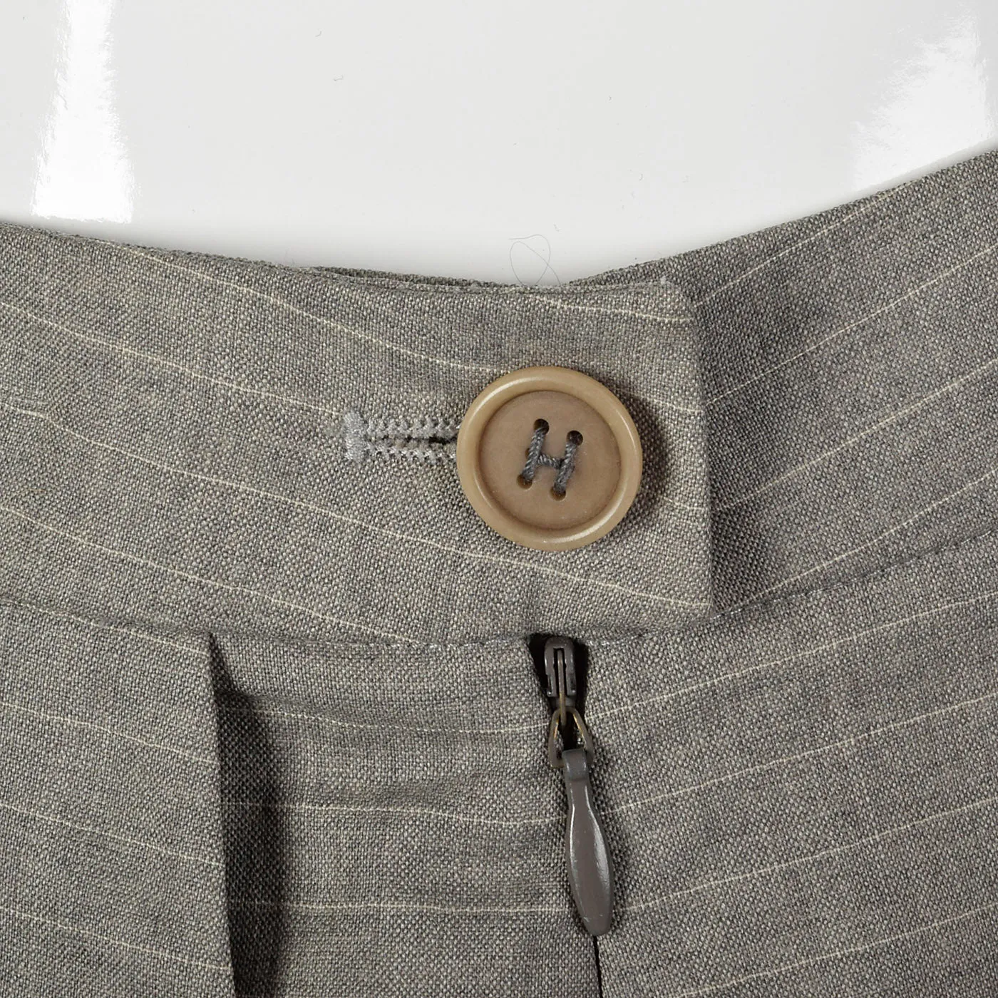 1990s Hermès Wool Pants in Heathered Gray
