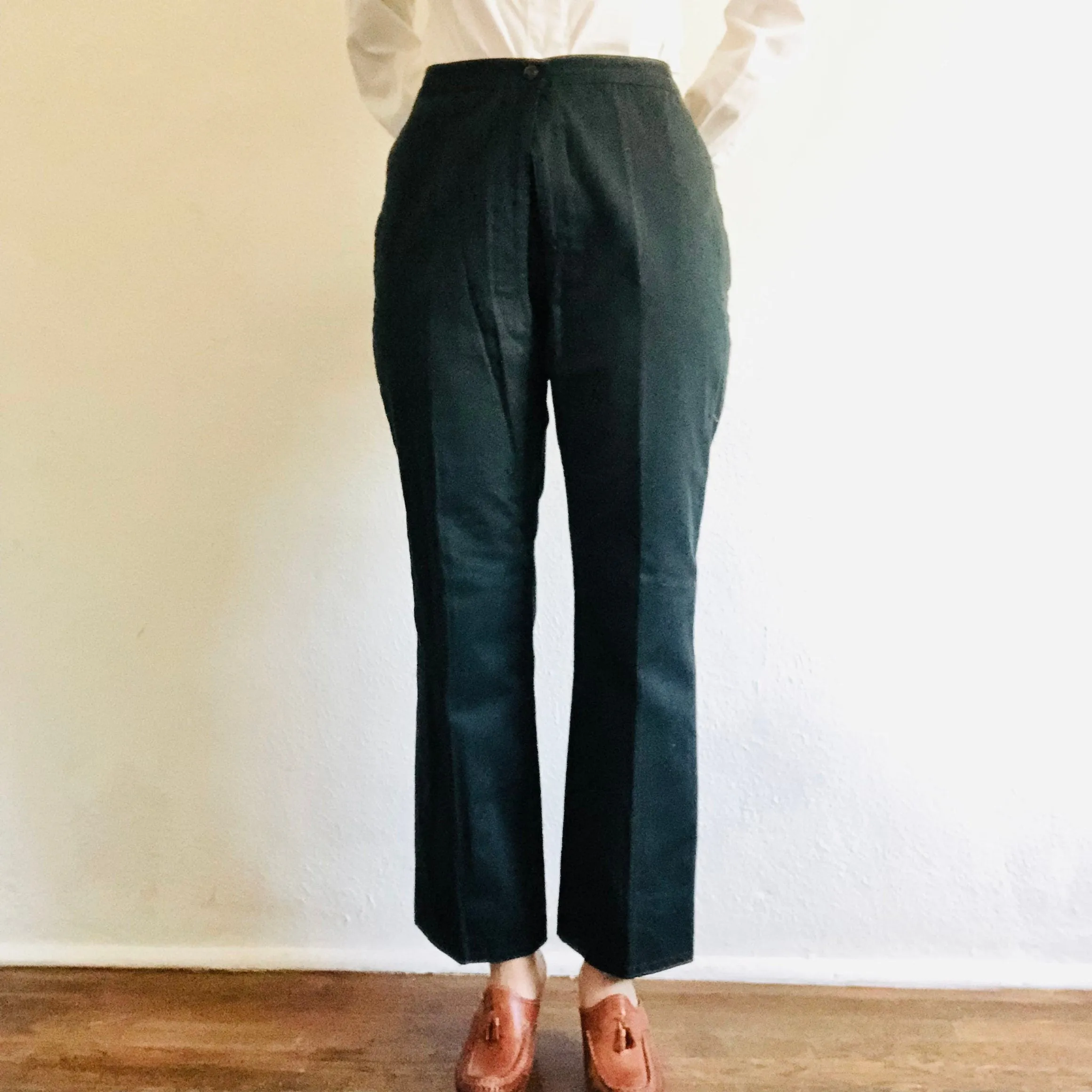 60'S VINTAGE HERMÈS COTTON & LEATHER RIDING SET // SIZE MEDIUM