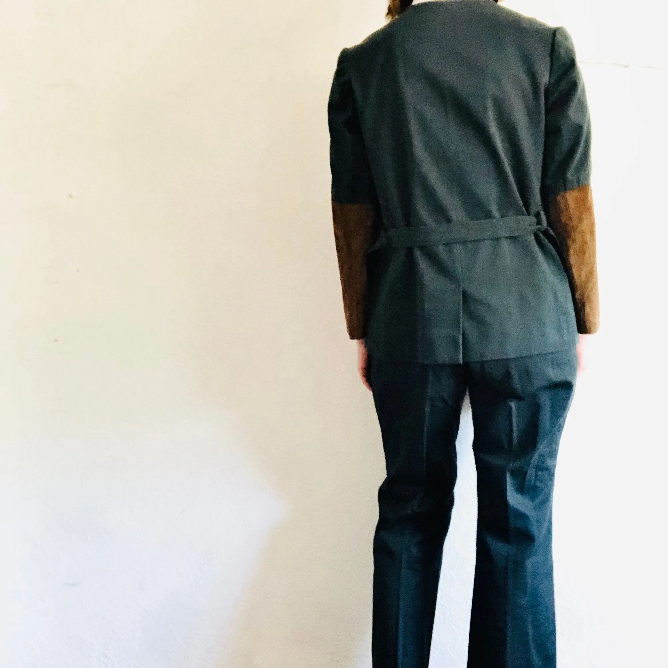 60'S VINTAGE HERMÈS COTTON & LEATHER RIDING SET // SIZE MEDIUM