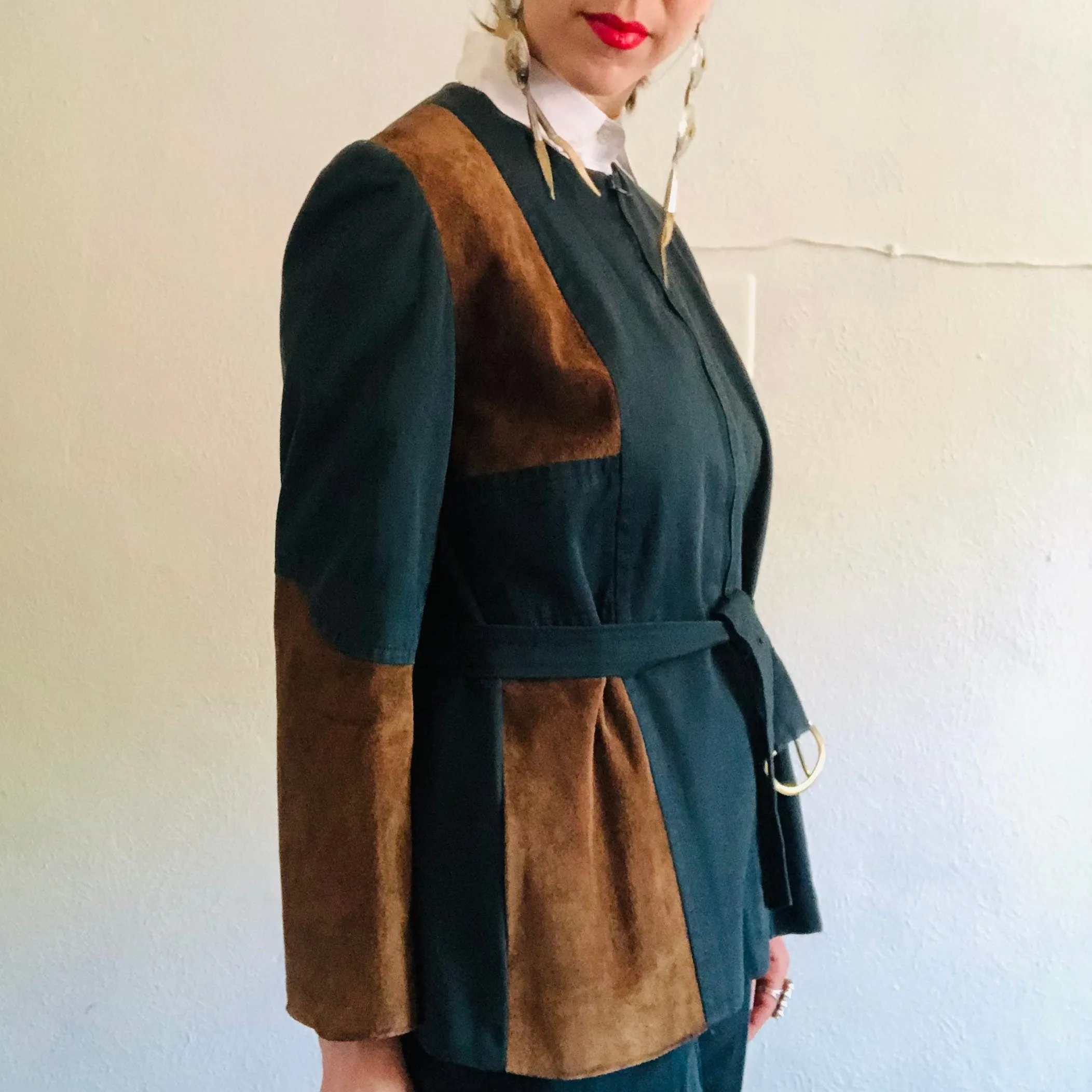 60'S VINTAGE HERMÈS COTTON & LEATHER RIDING SET // SIZE MEDIUM