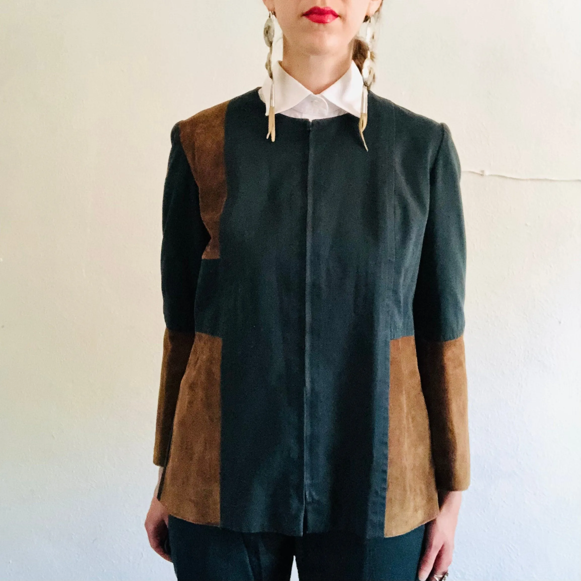 60'S VINTAGE HERMÈS COTTON & LEATHER RIDING SET // SIZE MEDIUM