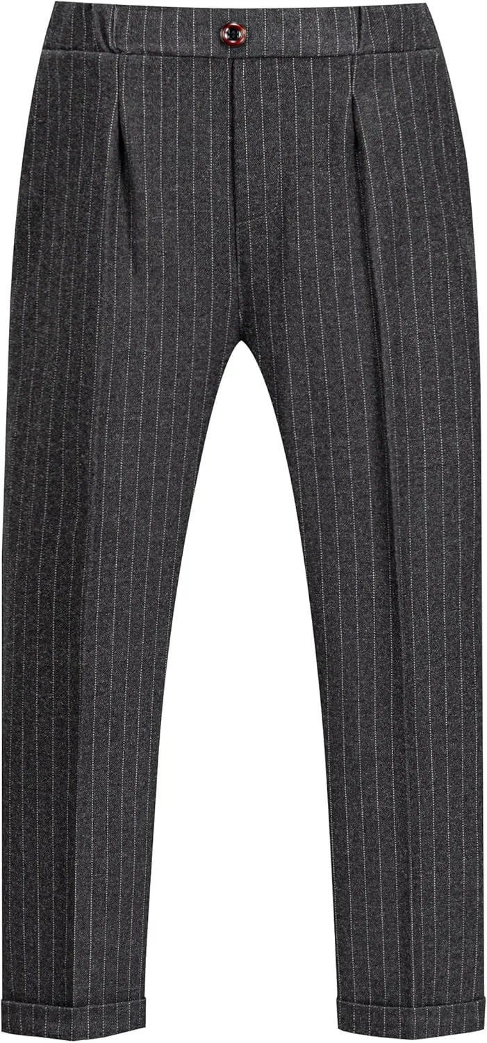 Boys Suit Slim Fit Double Breasted Toddler Formal Tuxedo Suit Set for Wedding Communion Party