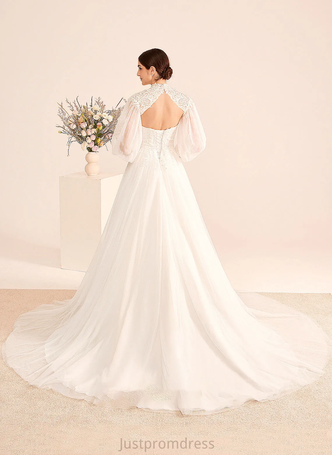 Cassandra Wedding Chapel Wedding Dresses Dress With Sequins Train Beading Ball-Gown/Princess Sweetheart