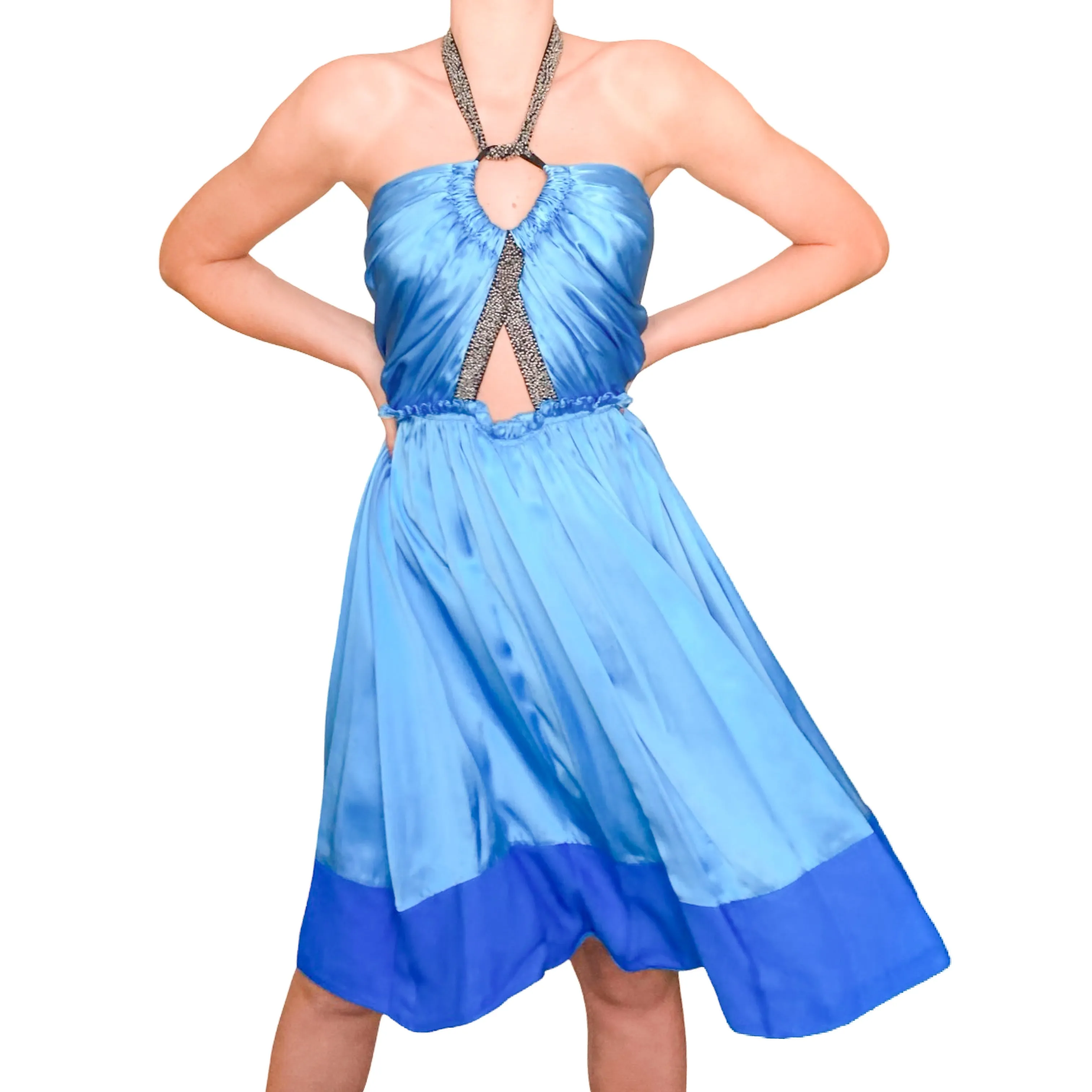 Chloe ( by Phoebe Philo ) S/S 2005 runway blue dress