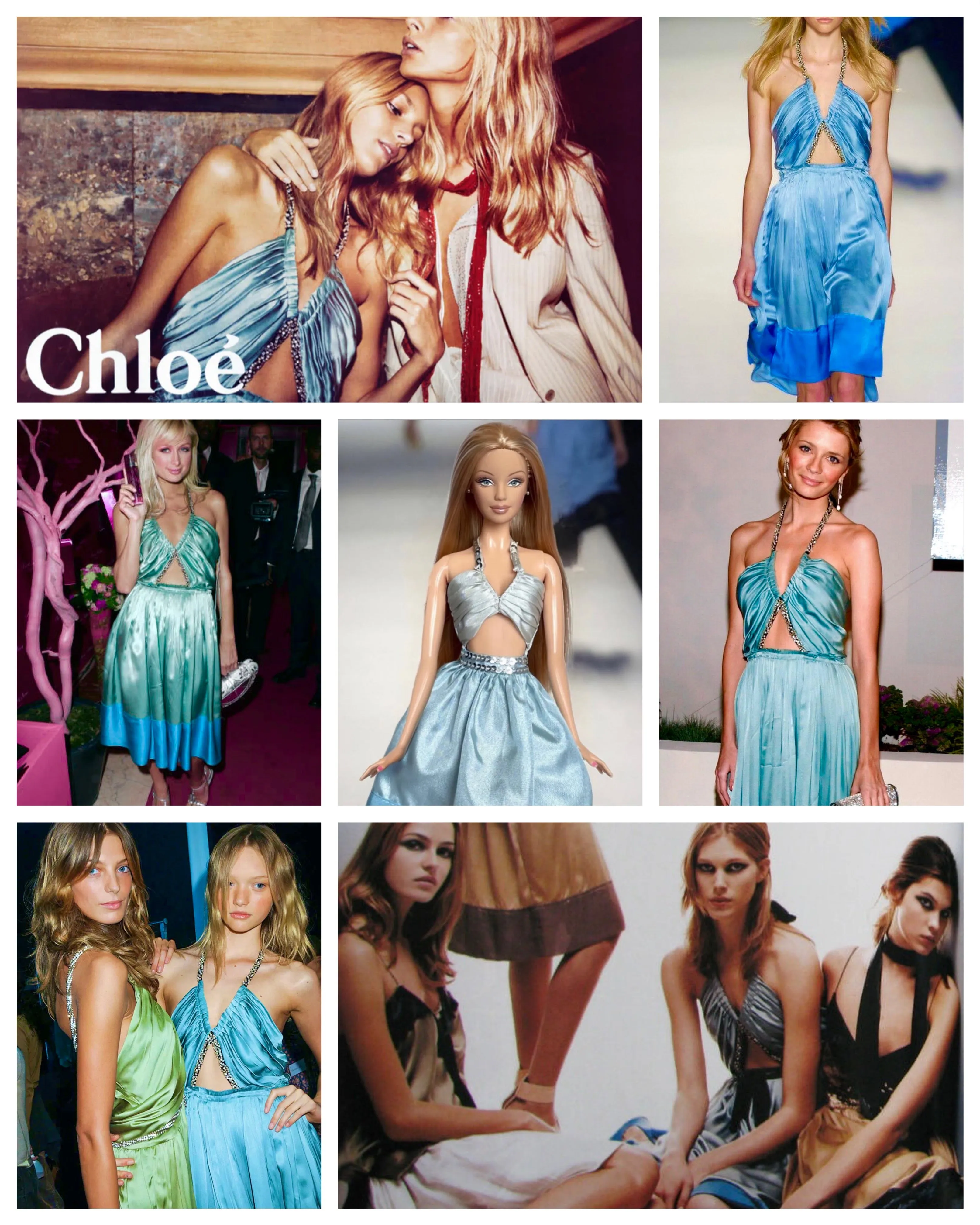 Chloe ( by Phoebe Philo ) S/S 2005 runway blue dress