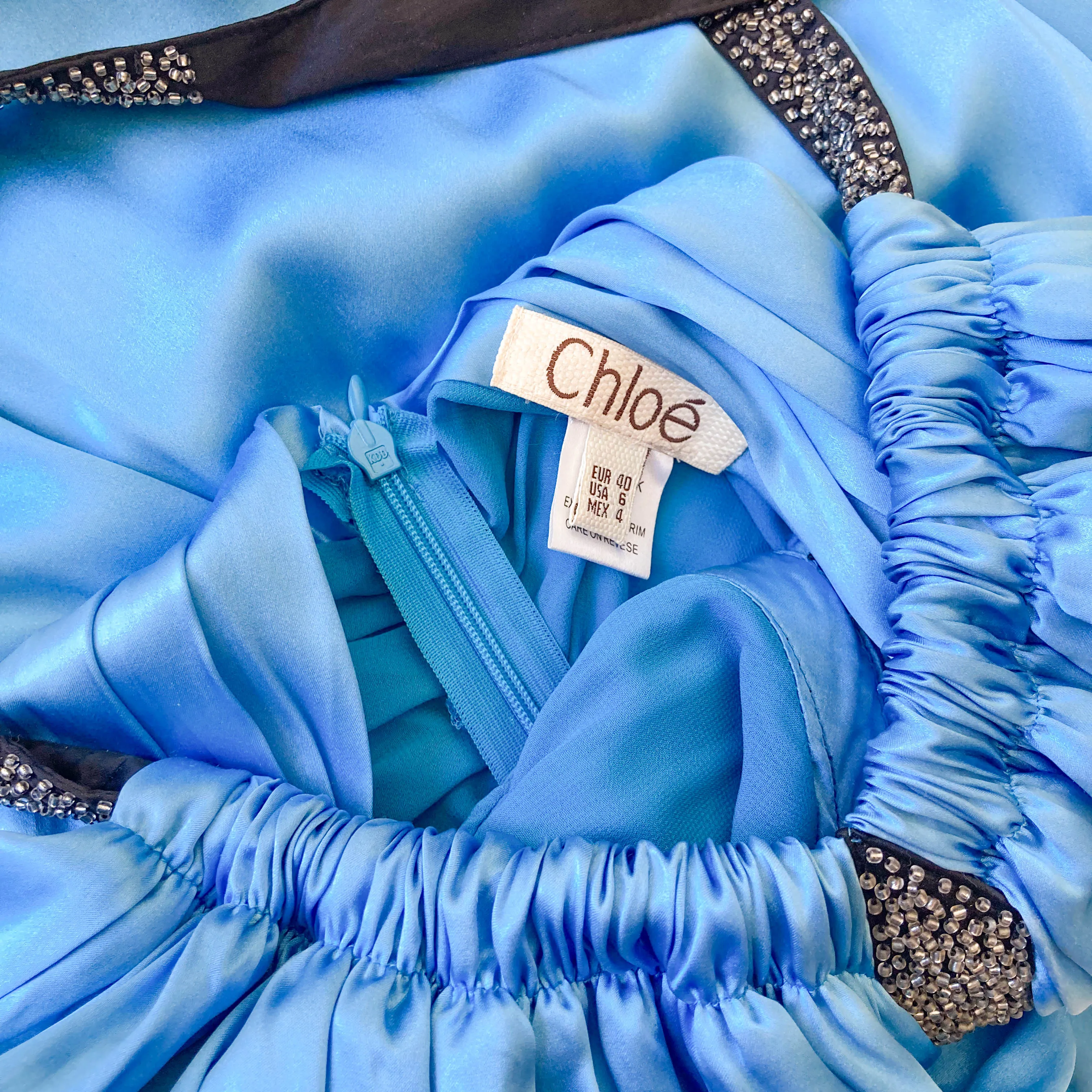 Chloe ( by Phoebe Philo ) S/S 2005 runway blue dress