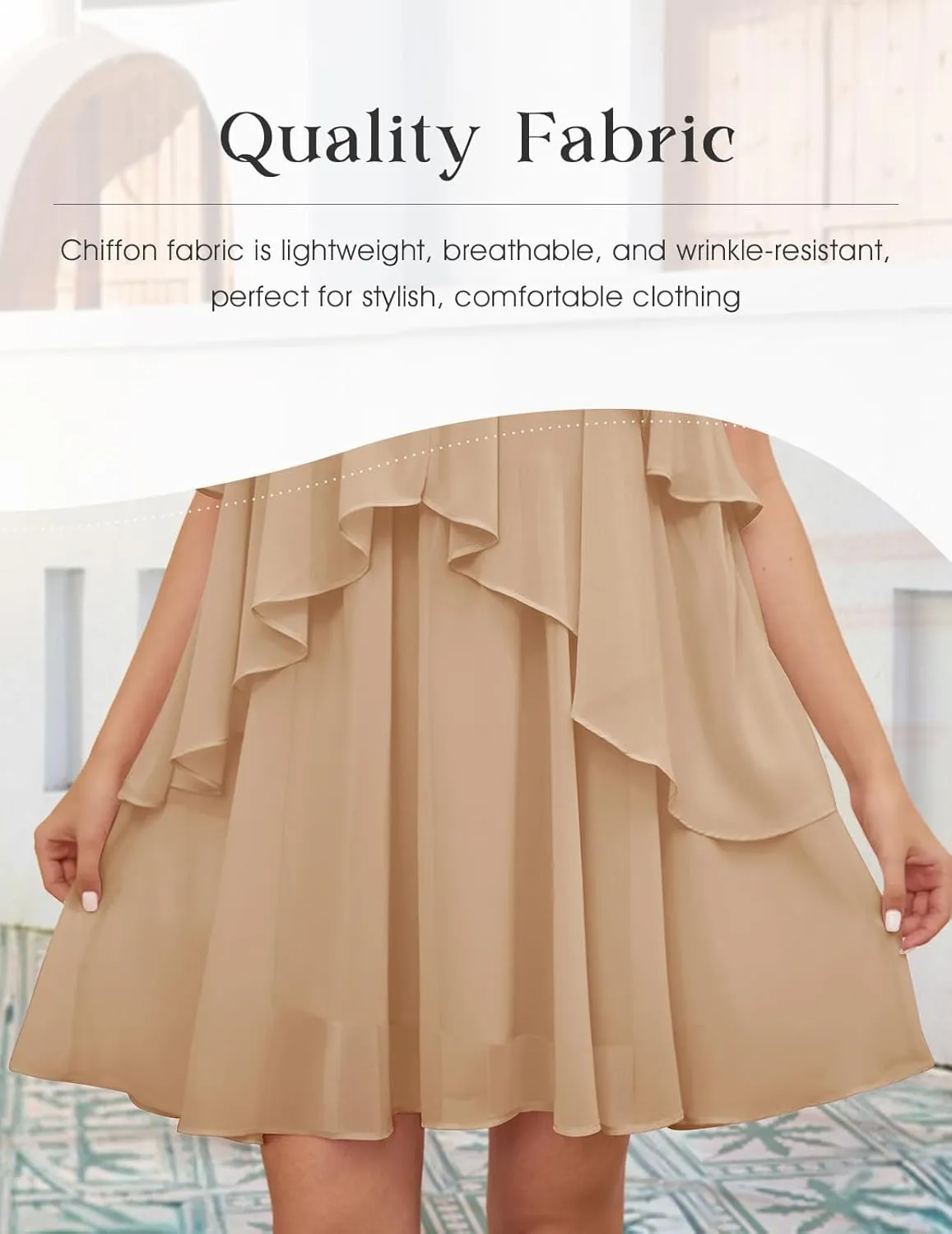 DRESSTELLS Women's Casual Halter Ruffle Tiered Dresses, Beach Wedding Cocktail Party Mini Sundress