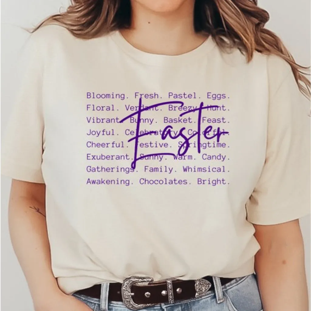 Easter Words Printed Graphic Tee