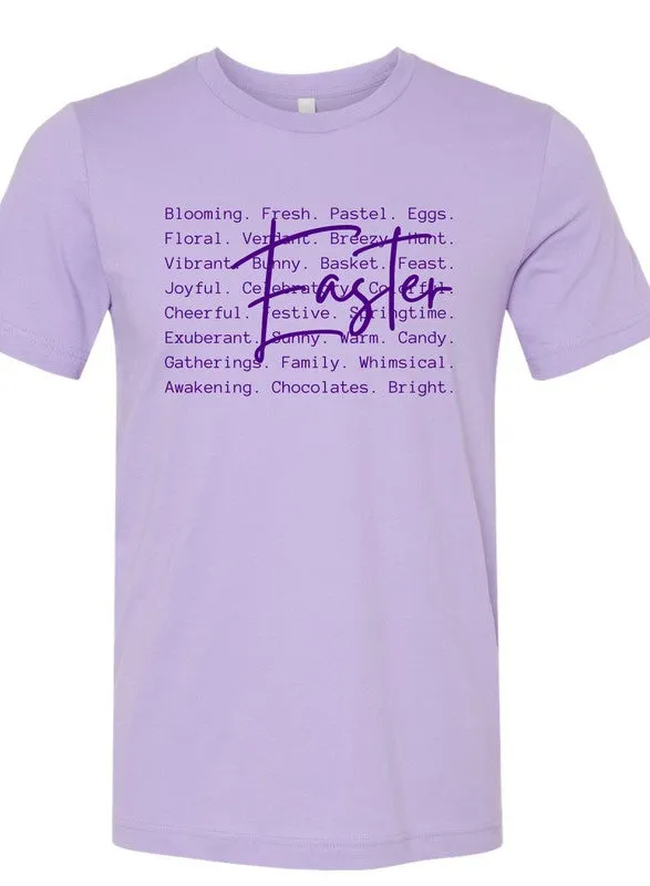 Easter Words Printed Graphic Tee