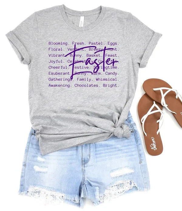 Easter Words Printed Graphic Tee