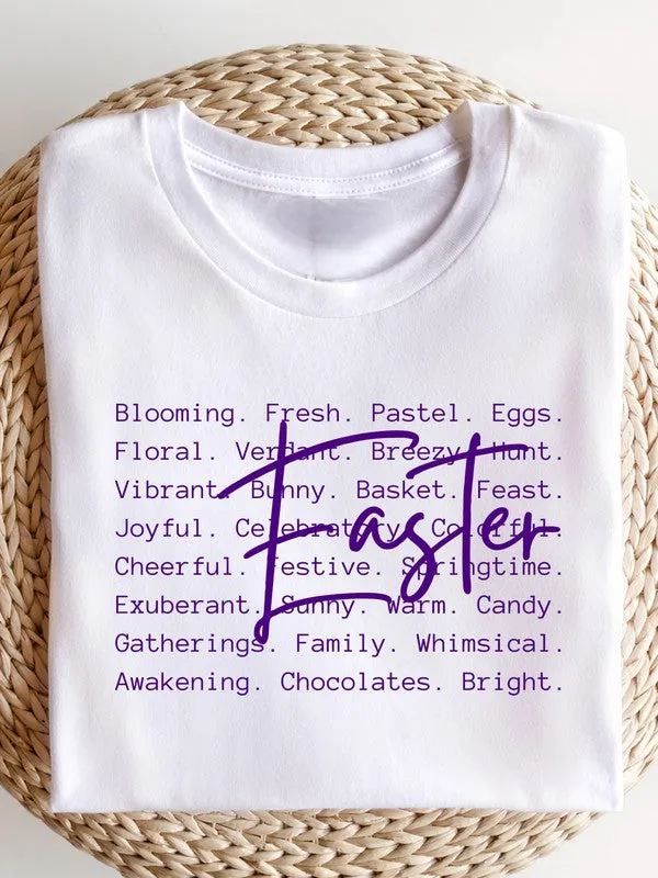 Easter Words Printed Graphic Tee