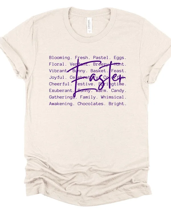 Easter Words Printed Graphic Tee