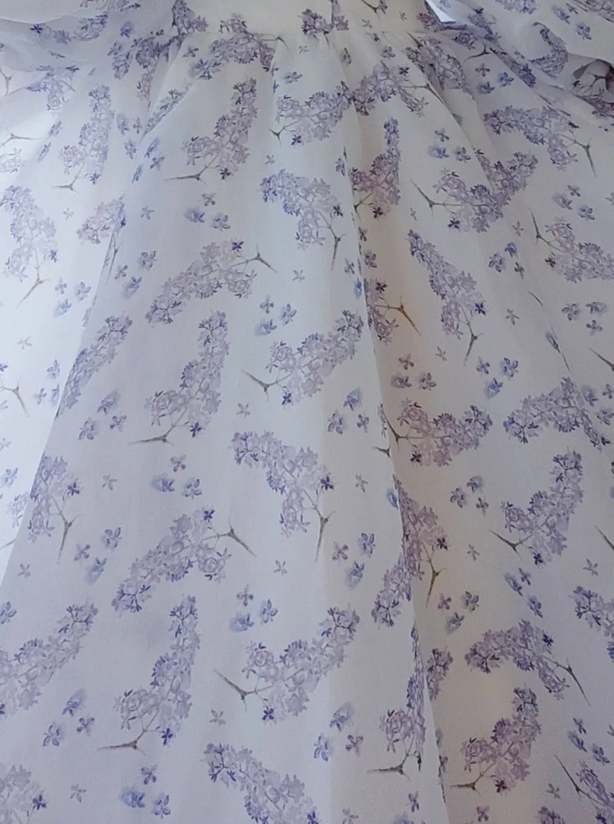 Floral Wedding Dress with Puff Sleeves