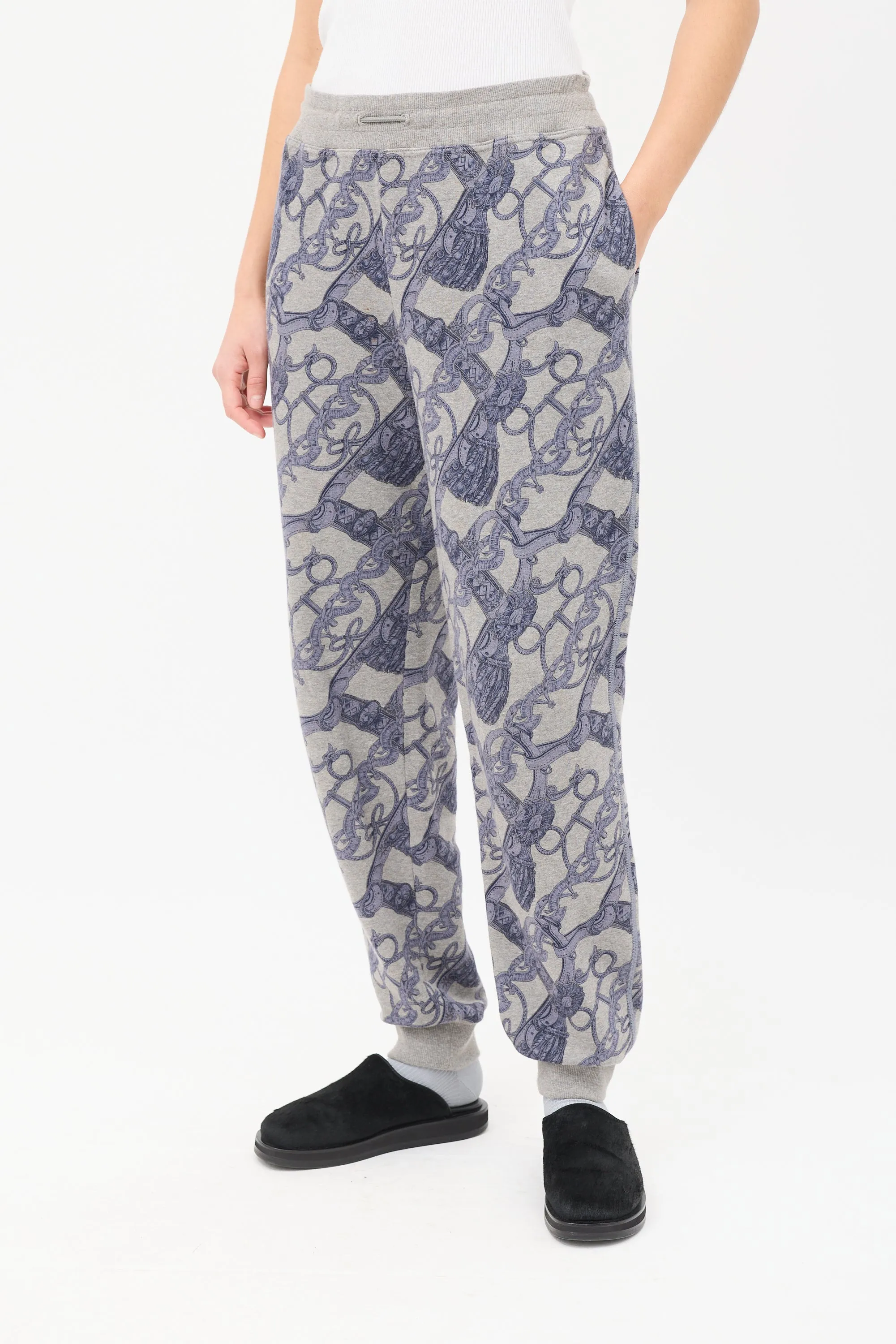 Grey & Blue Cotton Printed Co-Ord Set