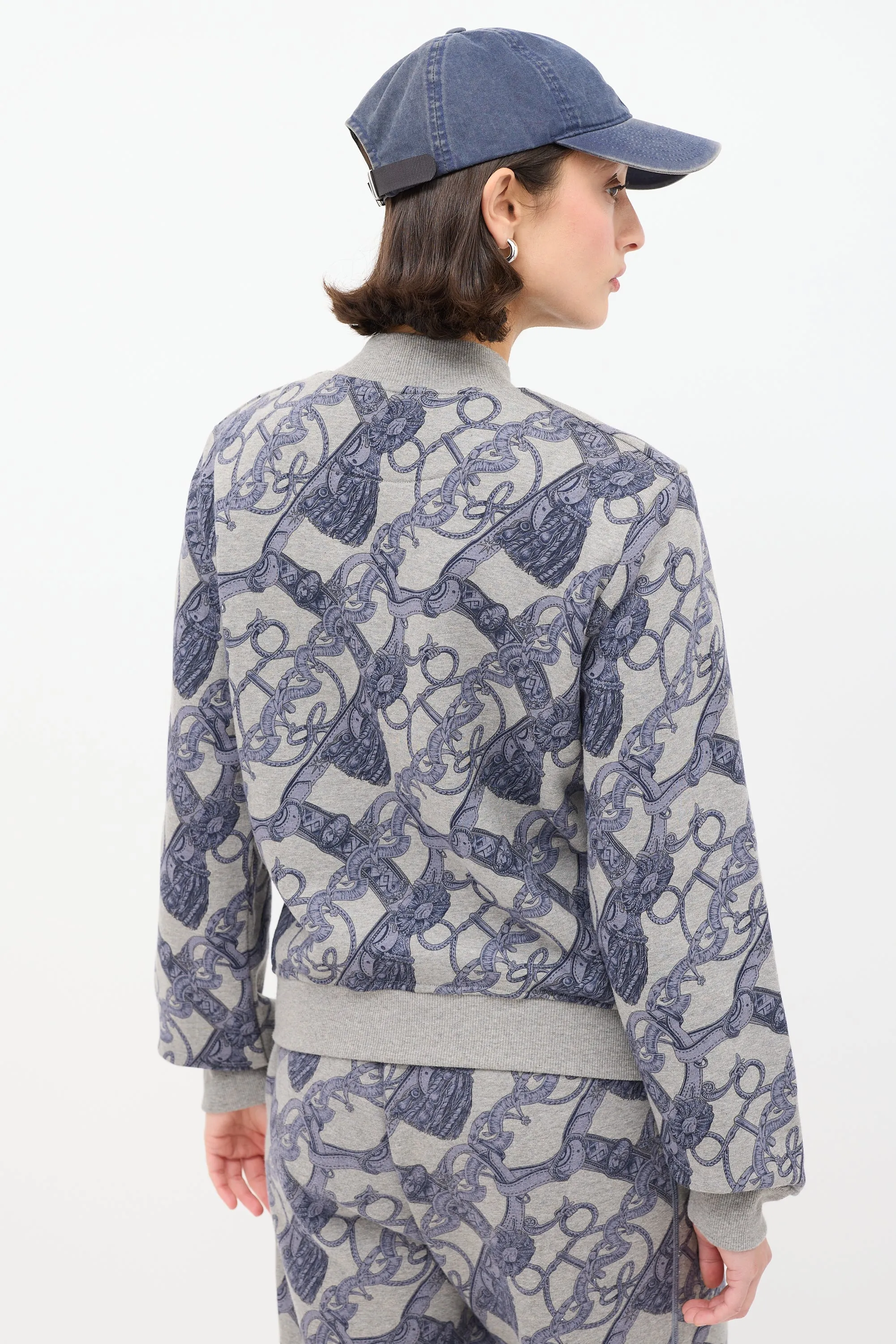 Grey & Blue Cotton Printed Co-Ord Set