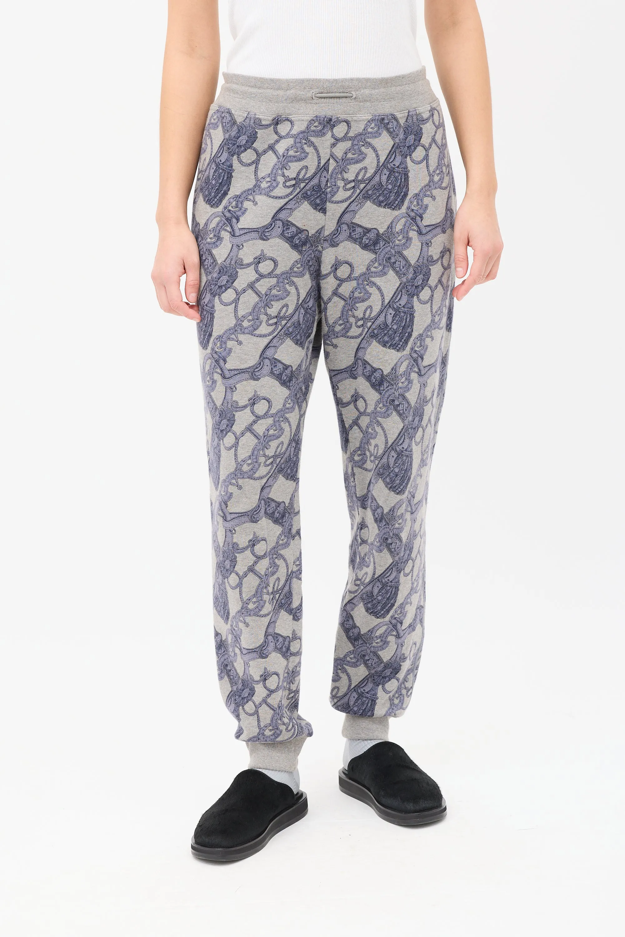 Grey & Blue Cotton Printed Co-Ord Set