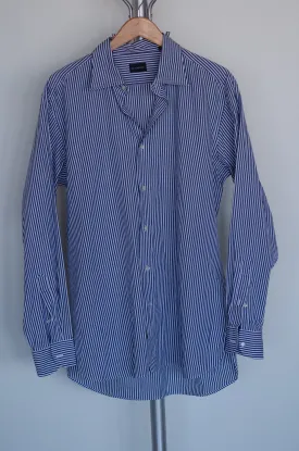 Guy Rover Spread Collar Blue Dress Shirt - Sz 17