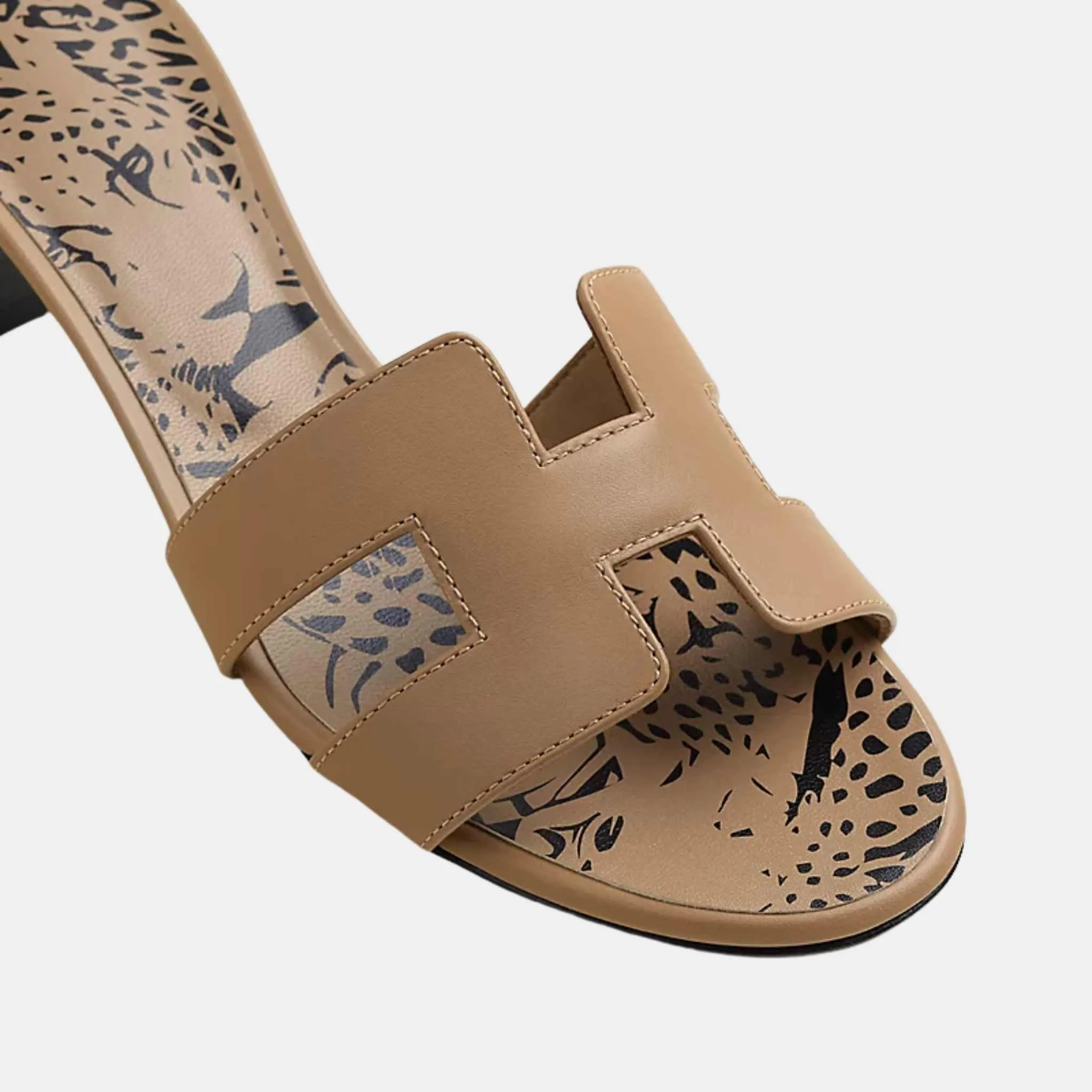 Hermes Oasis Sandals Calfskin Beige Argile