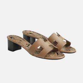 Hermes Oasis Sandals Calfskin Beige Argile