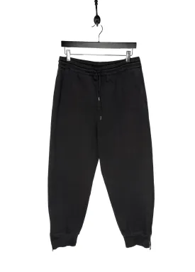 Hermès Black Cotton Zippered Cuff Details Jogger Pants