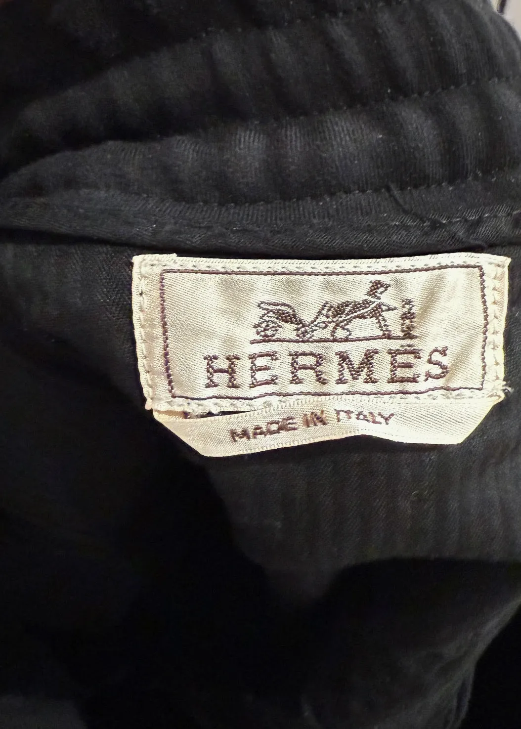 Hermès Black Cotton Zippered Cuff Details Jogger Pants