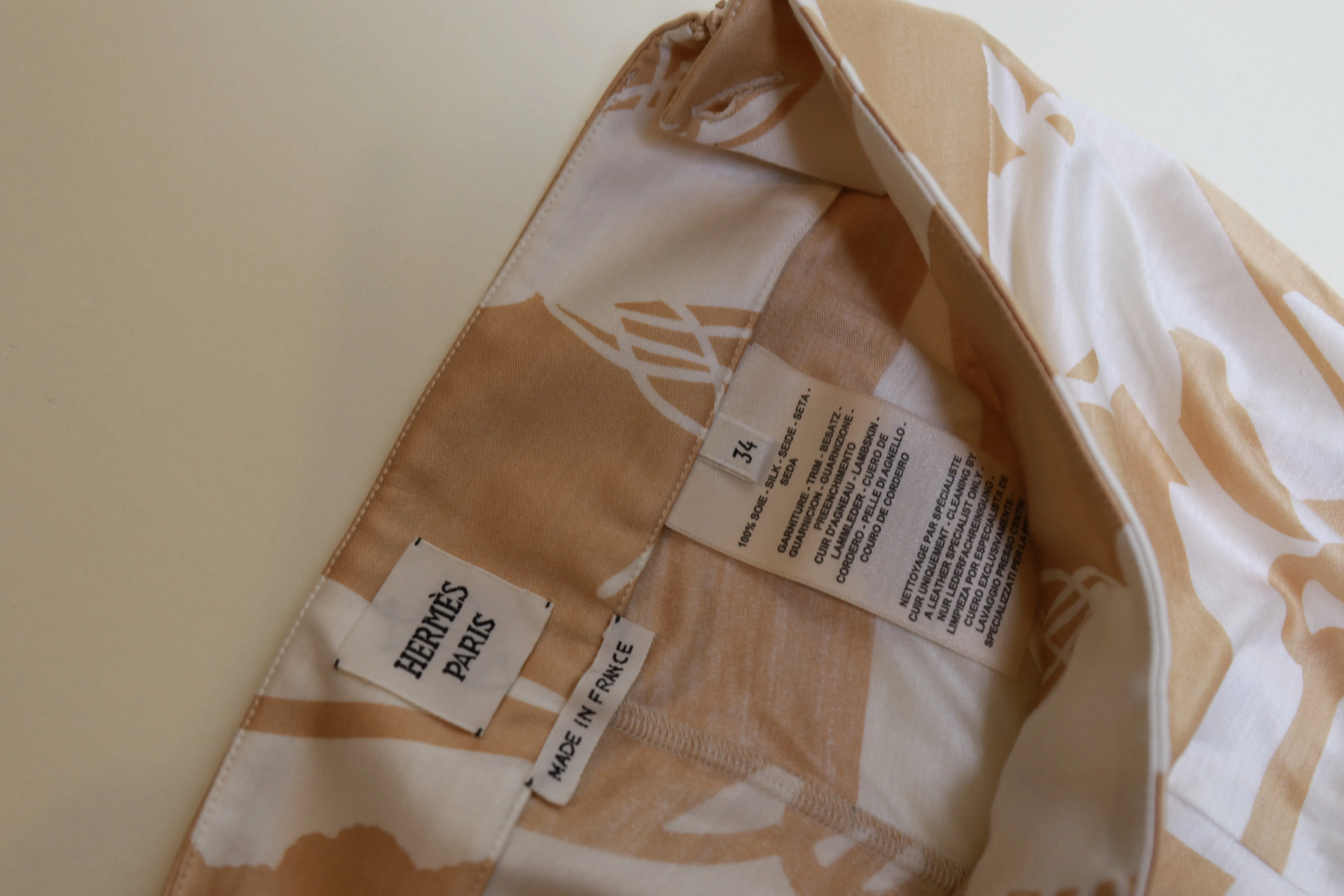 Hermès Silk Logo Straight Leg Pants