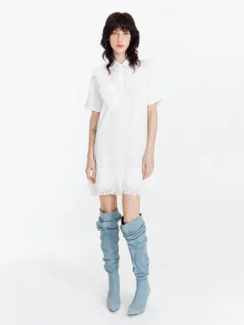 Lace Midi Dress with Short Sleeves
