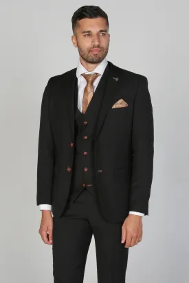 Mayfair Black Men's Three Piece Suit