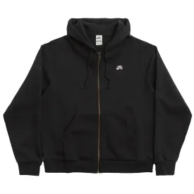 Nike SB Zip Up Logo Skate Hoodie - Black