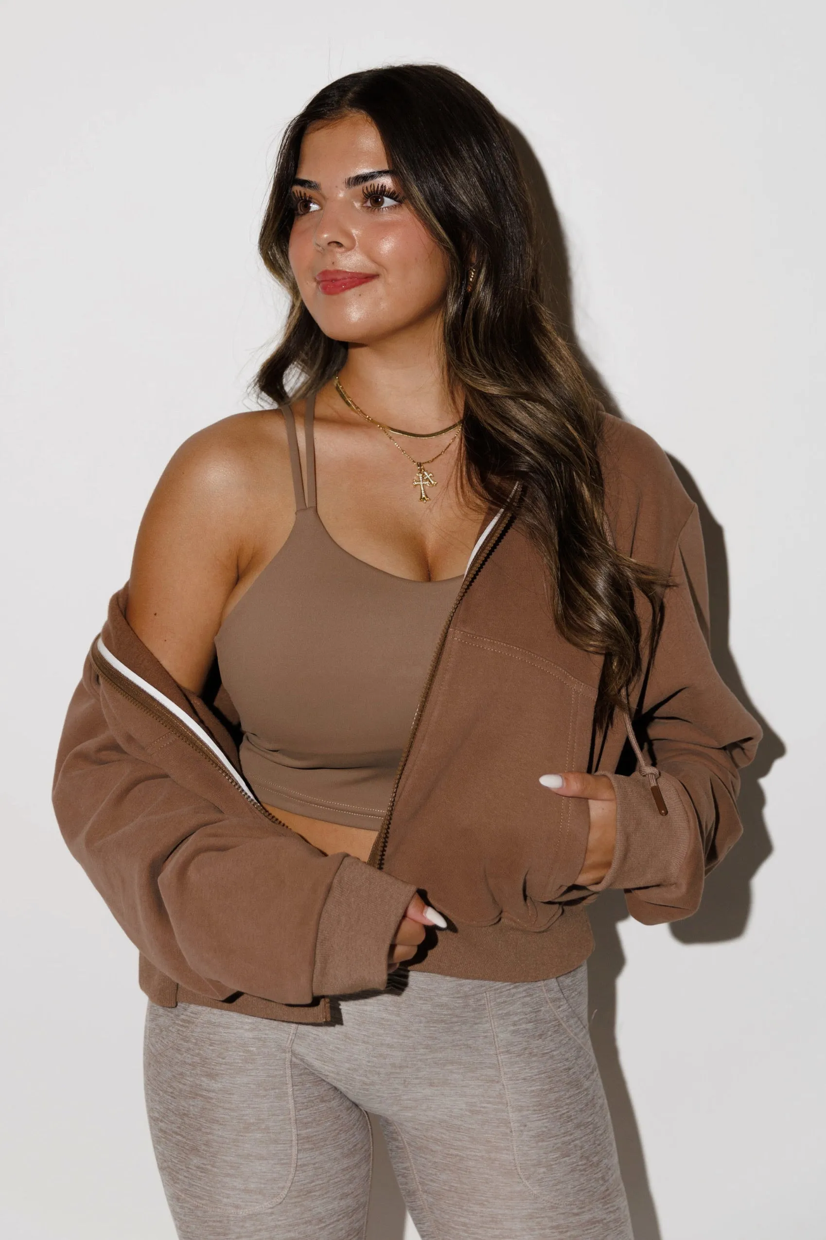 PIVOT ZIP UP: COFFEE
