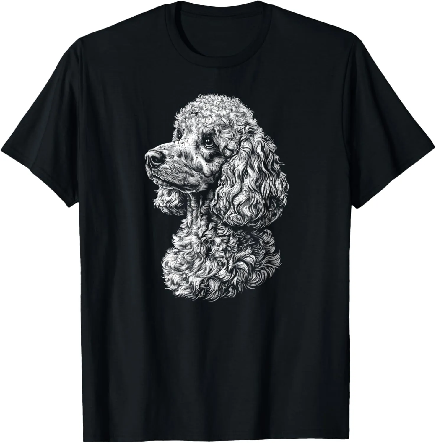 Poodle Dog Silhouette Pet Lovers Vintage Retro T-Shirt