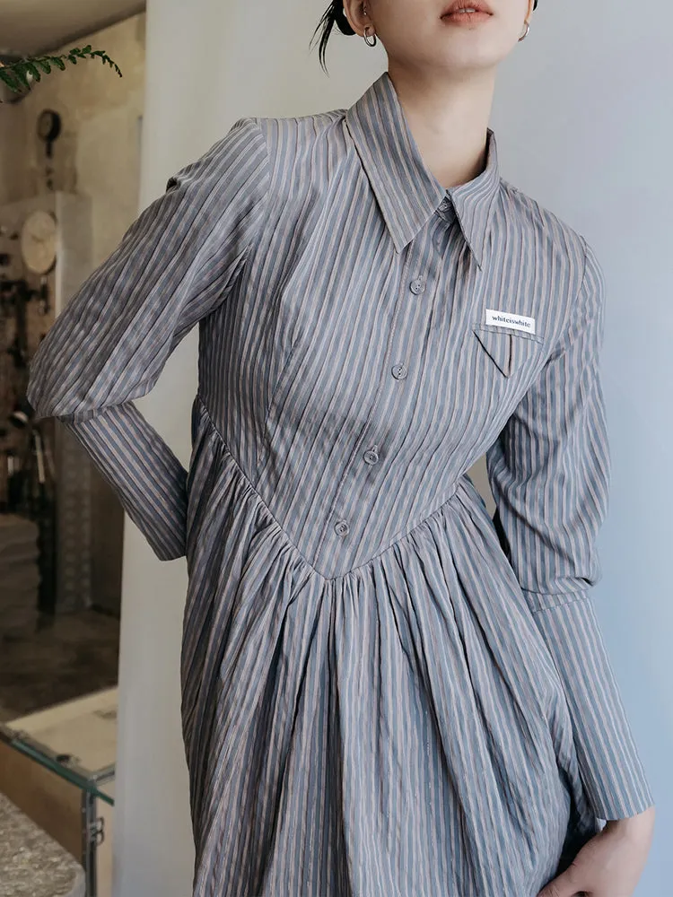 Striped Shirt Dress