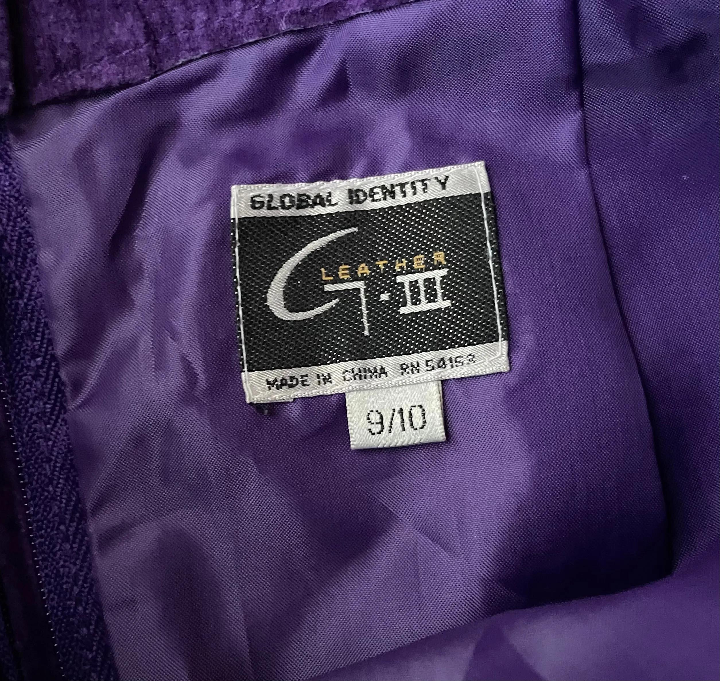 Vintage 1980’s Purple Suede Leather Pencil Mini Skirt