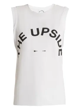 White Muscle Tank Top